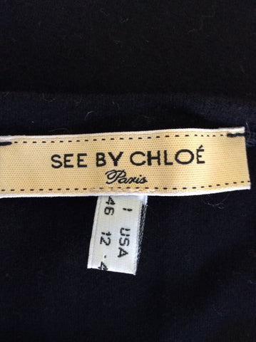 SEE BY CHLOE BLACK & GOLD NEW YORK SHORT SLEEVE T SHIRT SIZE 16 - Whispers Dress Agency - Sold - 2