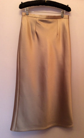 TAILOR MADE LYNN BIELBY OYSTER BEIGE SATIN TOP & LONG SKIRT SIZE 10 - Whispers Dress Agency - Womens Suits & Tailoring - 7