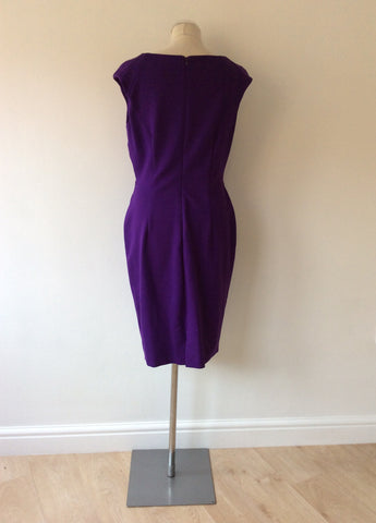 COAST PURPLE PENCIL DRESS SIZE 14 - Whispers Dress Agency - Sold - 4