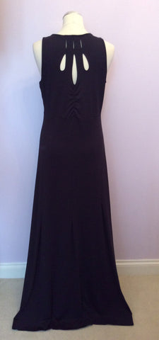 Hobbs Dark Blue Cut Out Back Maxi Dress Size 12 - Whispers Dress Agency - Womens Dresses - 3