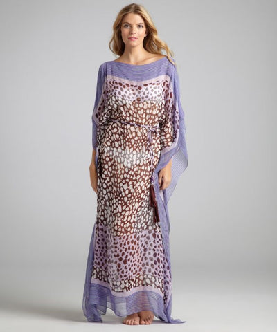 Diane Von Furstenberg Aailaya Print Silk Cover Up/ Beach Dress Size M - Whispers Dress Agency - Sold - 1