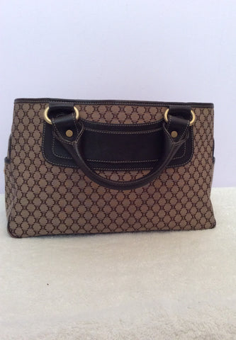 Celine Brown Fabric & Leather Handbag - Whispers Dress Agency - Sold - 3