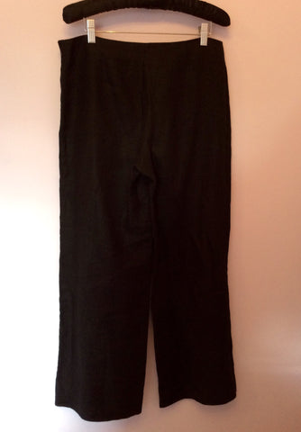 Hobbs Black Linen Trousers Size 12 - Whispers Dress Agency - Womens Trousers - 2