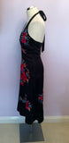 BRAND NEW MONSOON BLACK SILK EMBROIDERED HALTERNECK DRESS SIZE 8 - Whispers Dress Agency - Womens Dresses - 3