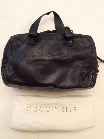 Coccinelle Black Leather Fringed Hand/Shoulder Bag - Whispers Dress Agency - Sold - 3