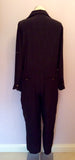 KOOKAI BLACK SILK ZIP UP JUMPSUIT SIZE 12 - Whispers Dress Agency - Sold - 4