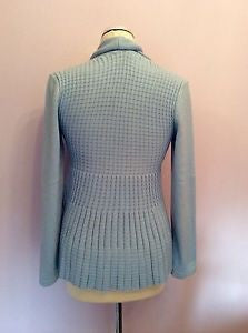 Betty Barclay Blue Cotton Cardigan Size 10 - Whispers Dress Agency - Sold - 3