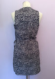 Kookai Navy & Ivory Print Wrap Dress Size 36 UK 8 - Whispers Dress Agency - Womens Dresses - 3