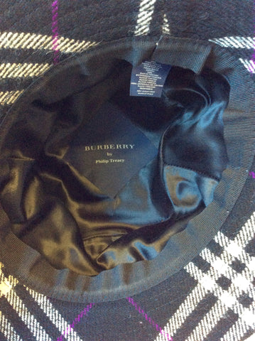 BURBERRY BY PHILIP TREACY BLACK CHECK WOOL HAT - Whispers Dress Agency - Sold - 4