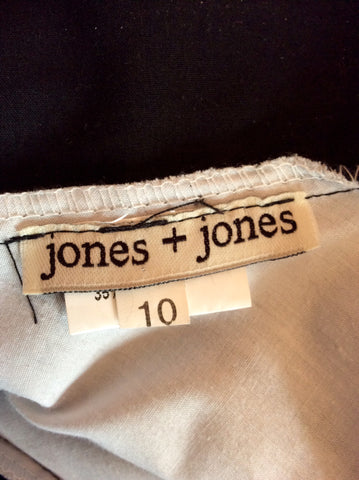 JONES & JONES BLACK & WHITE TRIM NETTED FULL SKIRT DRESS SIZE 10 - Whispers Dress Agency - Sold - 5