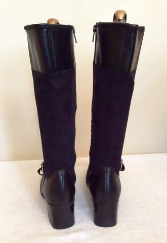 Footglove Black Leather & Faux Suede Boots Size 4/37 - Whispers Dress Agency - Sold - 3