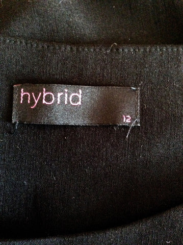 Hybrid Black Side Zip Detail Bodycon Dress Size 12 - Whispers Dress Agency - Sold - 4