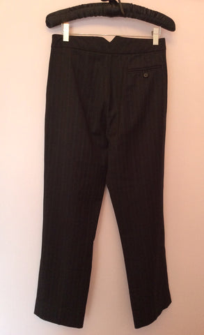 Karen Millen Black Wool With Detachable Red Faux Fur Collar Trouser Suit Size 10 - Whispers Dress Agency - Sold - 6