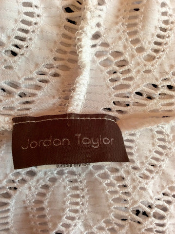 Jordan Taylor White Hooded Kaftan Cover Up Top Size XL - Whispers Dress Agency - Sold - 3