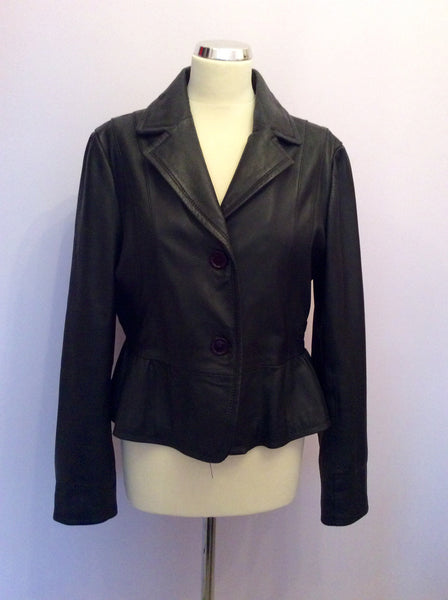 Fenn Wright Manson Black Leather Jacket Size 16 - Whispers Dress Agency - Sold - 1