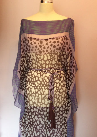 Diane Von Furstenberg Aailaya Print Silk Cover Up/ Beach Dress Size M - Whispers Dress Agency - Sold - 4