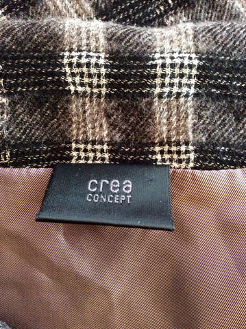 Crea Concept Black & Brown Wool Blend Skirt Size 44 UK 16 - Whispers Dress Agency - Sold - 3