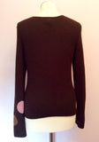 Jaeger Dark Brown Silk & Cashmere Jumper Size L - Whispers Dress Agency - Sold - 3