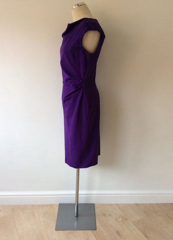 COAST PURPLE PENCIL DRESS SIZE 14 - Whispers Dress Agency - Sold - 3