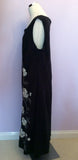 Ann Harvey Black & White Embroidery Silk & Linen Long Dress Size 22 - Whispers Dress Agency - Sold - 2