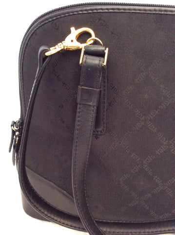 Tula Black Leather & Monogramed Canvas Shoulder / Hand Bag - Whispers Dress Agency - Sold - 3