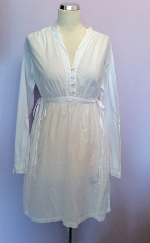 LEVIS WHITE COTTON SUMMER DRESS SIZE M - Whispers Dress Agency - Sold - 1