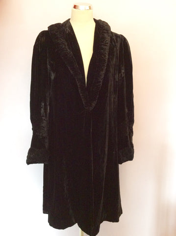 BLACK VELVET OCCASION EVENING COAT SIZE 14/16 - Whispers Dress Agency - Sold - 1