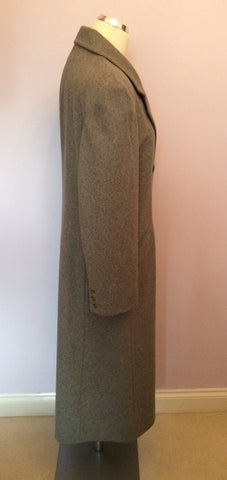 Lampert London Light Grey Wool & Cashmere Coat Size 14 - Whispers Dress Agency - Sold - 2
