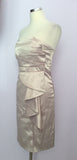 Diamond By Julien Macdonald Champagne Satin Strapless Dress Size 18 - Whispers Dress Agency - Sold - 2