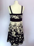 Monsoon Black & White Linen Blend Dress Size 12 - Whispers Dress Agency - Womens Dresses - 3