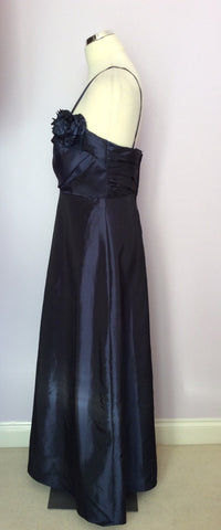 Forever Yours Dark Blue Strappy / Strapless Evening Dress Size 12 - Whispers Dress Agency - Womens Dresses - 4