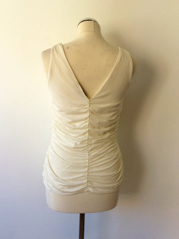 Coast Ivory Sleeveless Drape Top Size 14 - Whispers Dress Agency - Womens Tops - 2