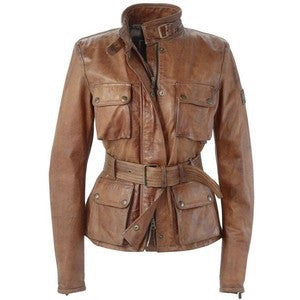 Belstaff Cognac / Antique Brown Leather 'Triumph' Jacket Size 12/14 - Whispers Dress Agency - Sold - 9