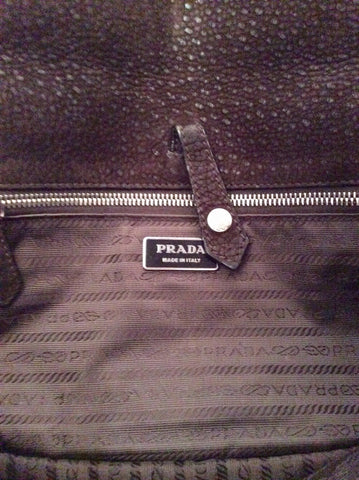 Prada Brown Nu Buck Leather Shoulder Bag - Whispers Dress Agency - Sold - 4