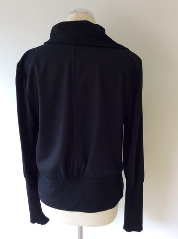 Crea Concept Black Merino Wool Cardigan / Jacket Size 42 UK 12/14 - Whispers Dress Agency - Womens Knitwear - 3