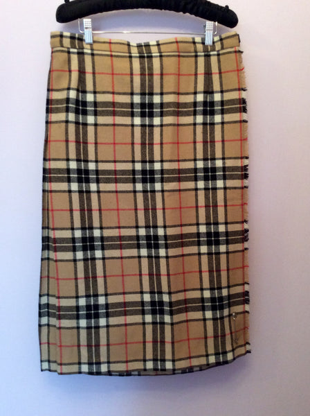 Highland Kilts Camel Tartan Pure New Wool Kilt Size 20 Fit 16/18 - Whispers Dress Agency - Sold - 1
