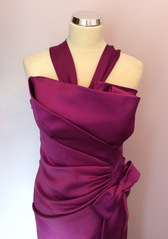LORCAN MULLANY FOR BELLVILLE SASSOON FUSHIA PINK EVENING DRESS & BOLERO JACKET SIZE 14 - Whispers Dress Agency - Womens Eveningwear - 6