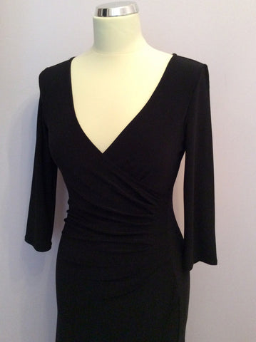 Brand New Laura Ashley Black Wrap Dress Size 8 - Whispers Dress Agency - Sold - 2