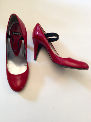 Bertie Red Patent Leather Mary Jane Heels Size 6/39 - Whispers Dress Agency - sold - 1