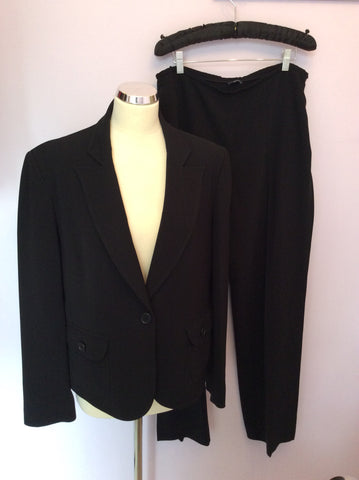 Jaeger Black Jacket & Trouser Suit Size 16 - Whispers Dress Agency - Sold - 1