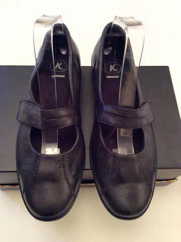 K By Clarks Black Velcro Strap Flat Shoes Size 6.5/39.5 - Whispers Dress Agency - Sold - 1