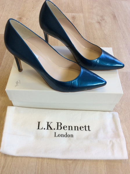 Floret Lk Bennett Navy Shoes LK BENNETT FLORET ROYAL SAFFIANO