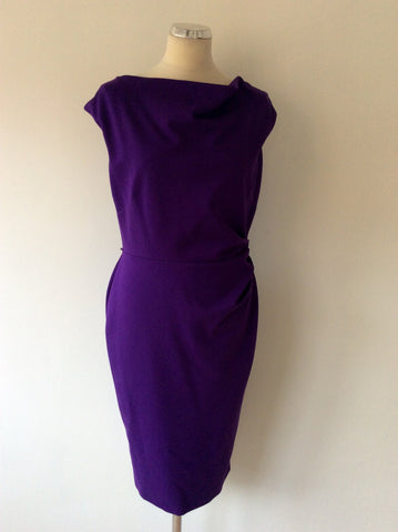 COAST PURPLE PENCIL DRESS SIZE 14 - Whispers Dress Agency - Sold - 2