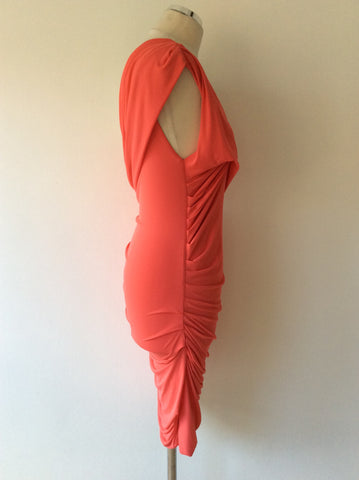 GORGEOUS COUTURE BAILEY CORAL ONE SHOULDER DRESS SIZE M - Whispers Dress Agency - Sold - 3