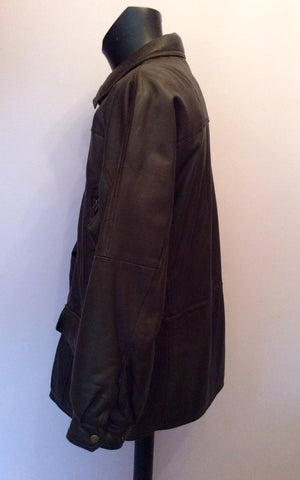 M Flues Dark Brown Soft Leather Jacket Size 52 UK XL - Whispers Dress Agency - Sold - 3