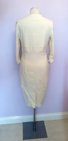 NEW HYBRID IVORY 3/4 SLEEVE WIGGLE PENCIL DRESS SIZE 16 - Whispers Dress Agency - Womens Dresses - 3