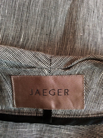 JAEGER BLACK & WHITE MARL LINEN JACKET & TROUSERS SUIT SIZE 16 - Whispers Dress Agency - Sold - 4