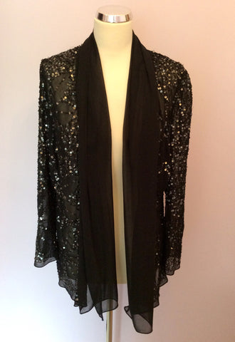 Chesca Black Sequinned Evening Jacket Size 1 UK 10/12 - Whispers Dress Agency - Sold - 1