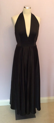 Consortium Black Long Halterneck Long Dress Size 12 - Whispers Dress Agency - Womens Dresses - 1