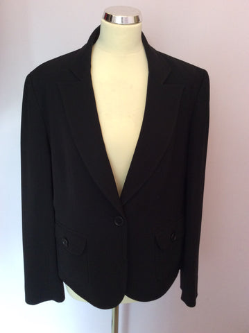 Jaeger Black Jacket & Trouser Suit Size 16 - Whispers Dress Agency - Sold - 2